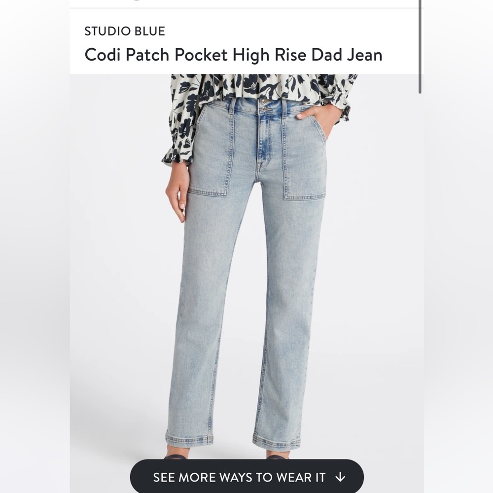 STUDIO BLUE Light Wash High-Rise Dad Jeans